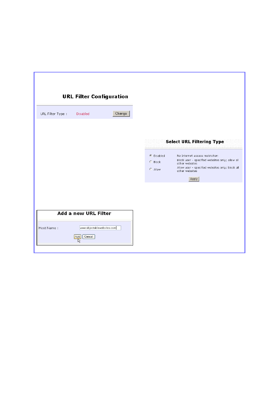 Configure url filtering | Compex Technologies NP25G 6C User Manual | Page 91 / 110