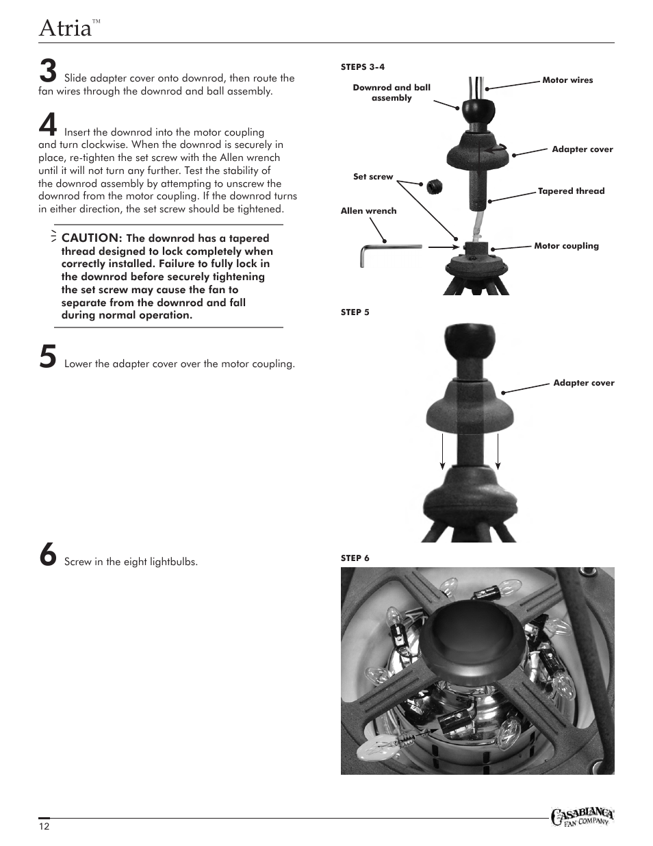 Atria | Casablanca Fan Company Atria C18GXXXF User Manual | Page 12 / 22