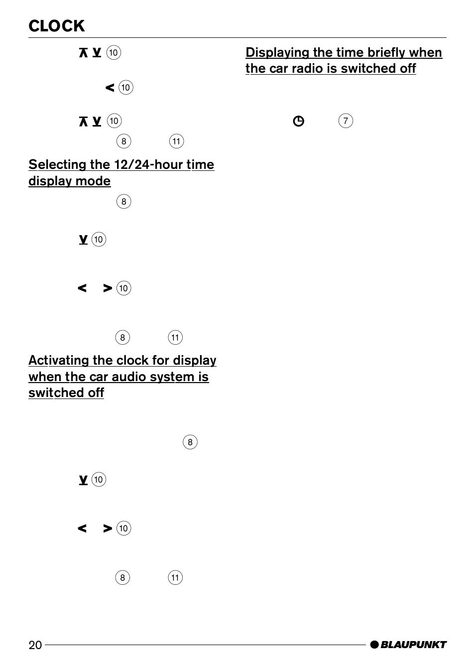 Clock | Casablanca Fan Company CD50 User Manual | Page 20 / 39