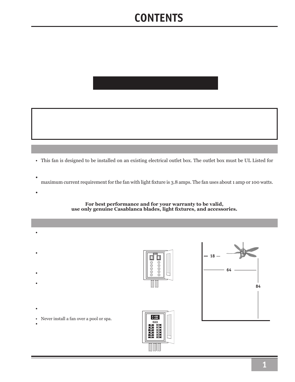 Casablanca Fan Company Modena II C10GXXM User Manual | 11 pages