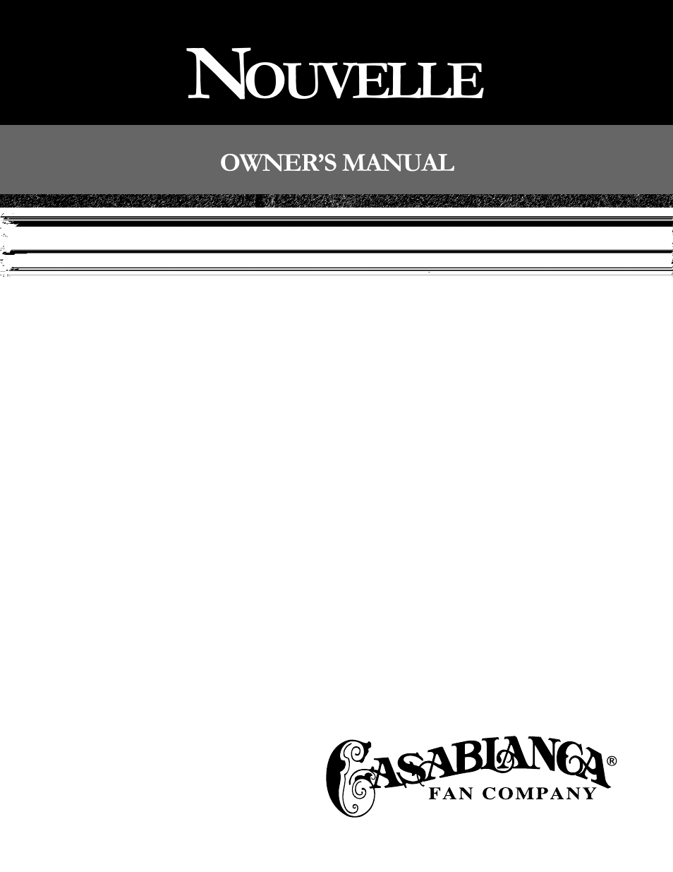 Casablanca Nouvelle User Manual | 17 pages