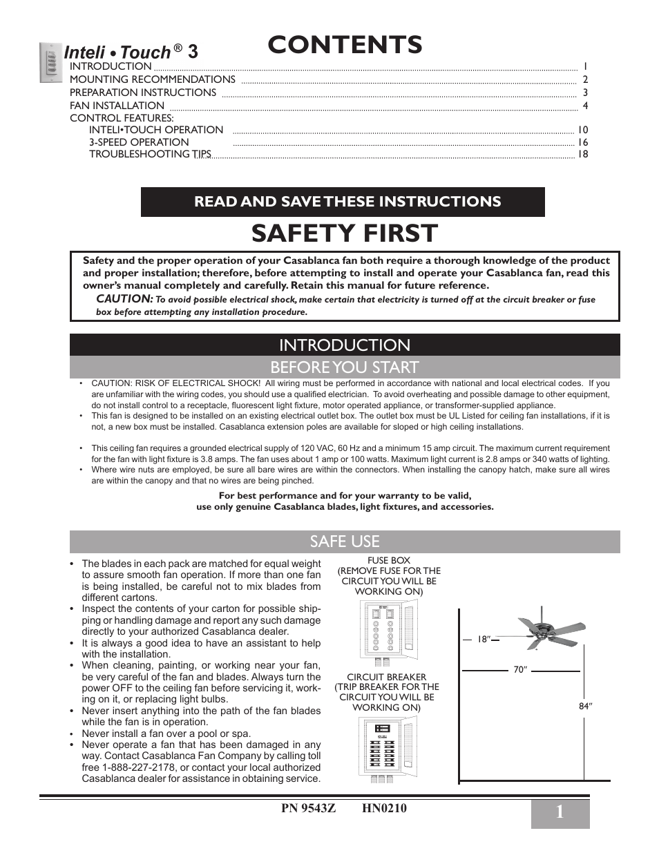 Casablanca Fan Company PN User Manual | 23 pages