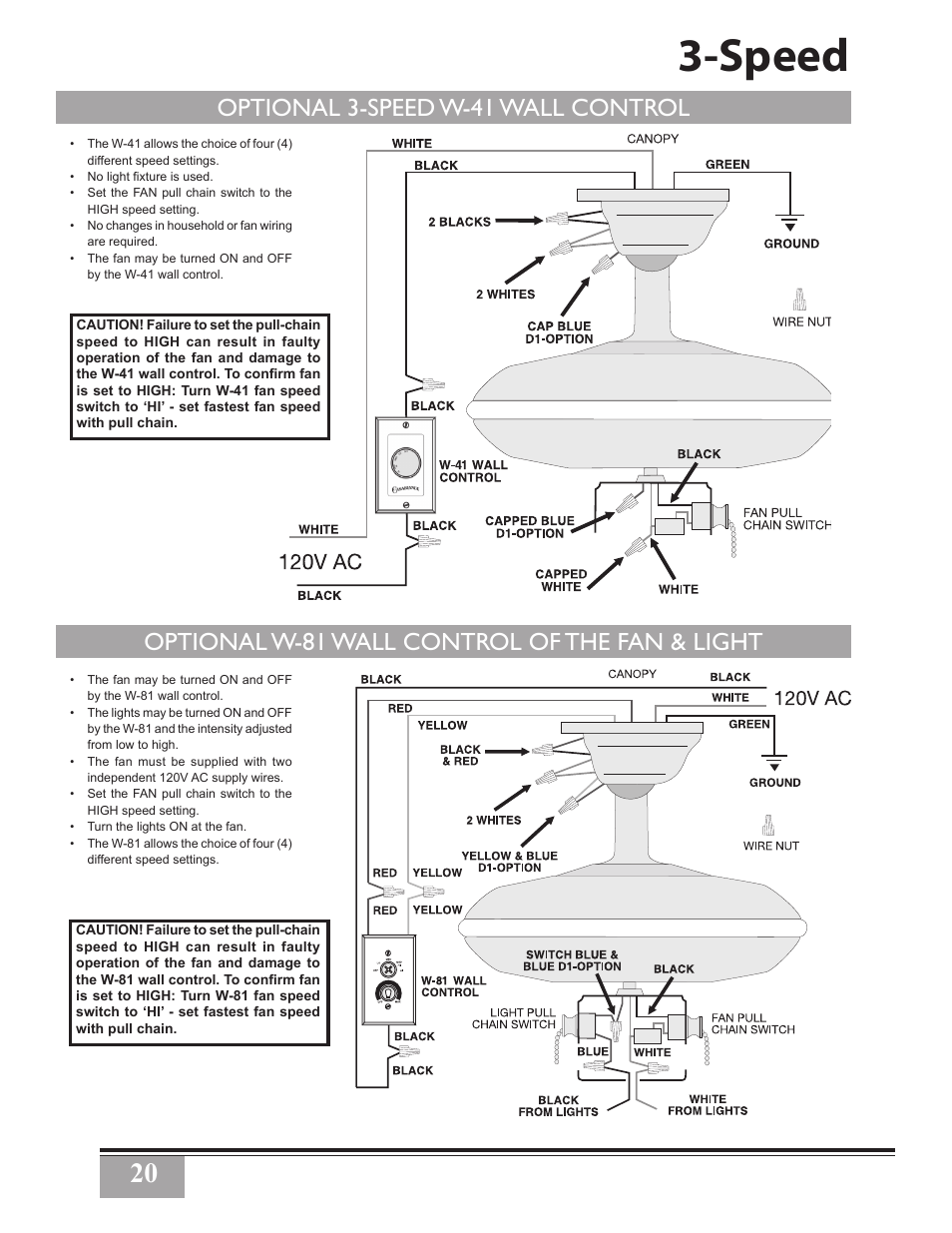 Speed | Casablanca Fan Company PN User Manual | Page 20 / 23