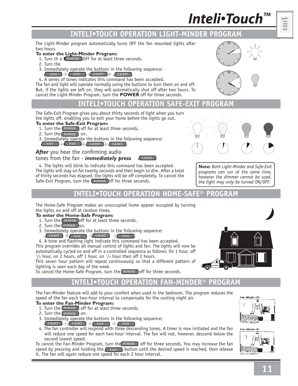 Inteli•touch | Casablanca Fan Company Casablanca Ceiling Fan 6643050 User Manual | Page 11 / 16