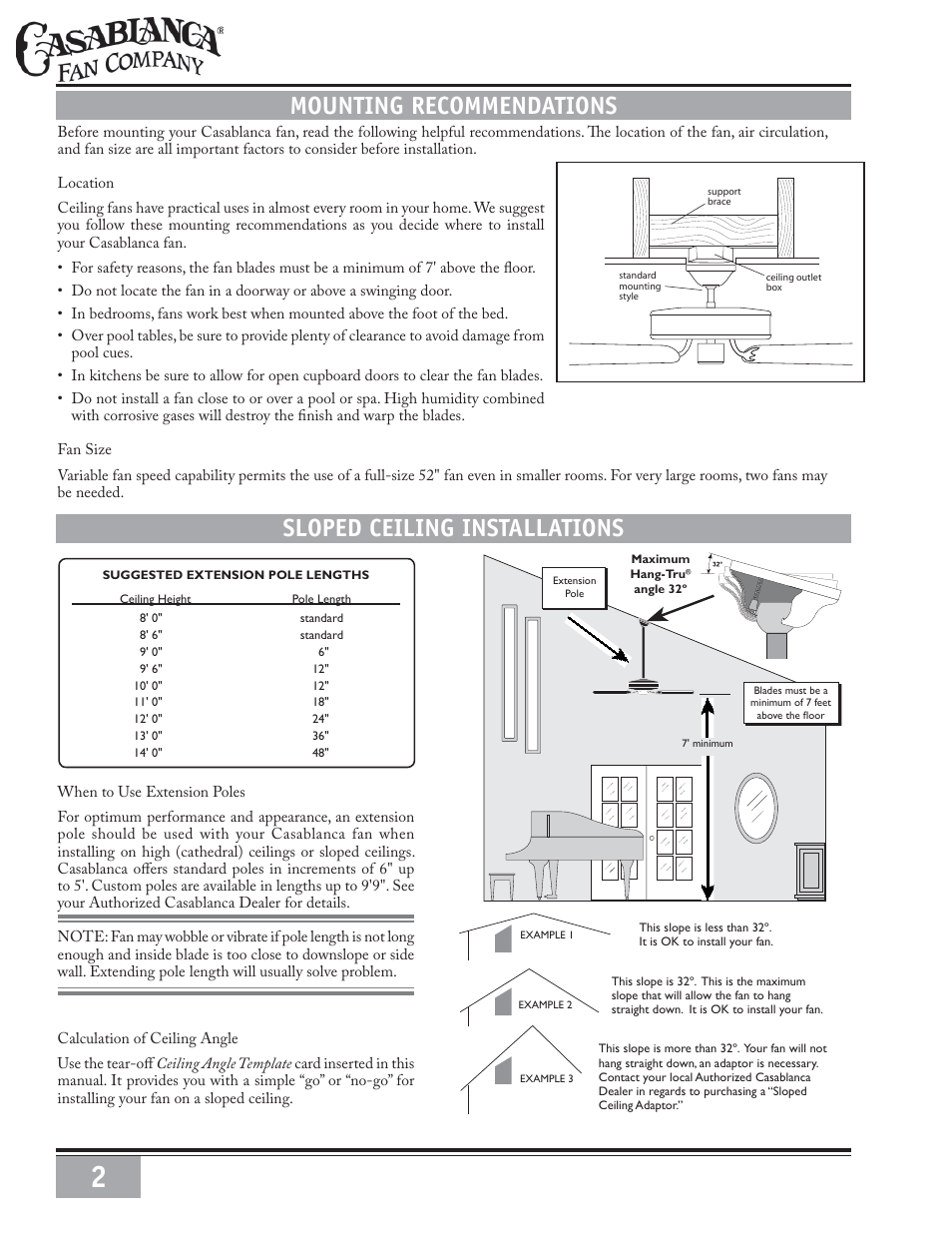 Casablanca Fan Company Casablanca Ceiling Fan 6643050 User Manual | Page 2 / 16