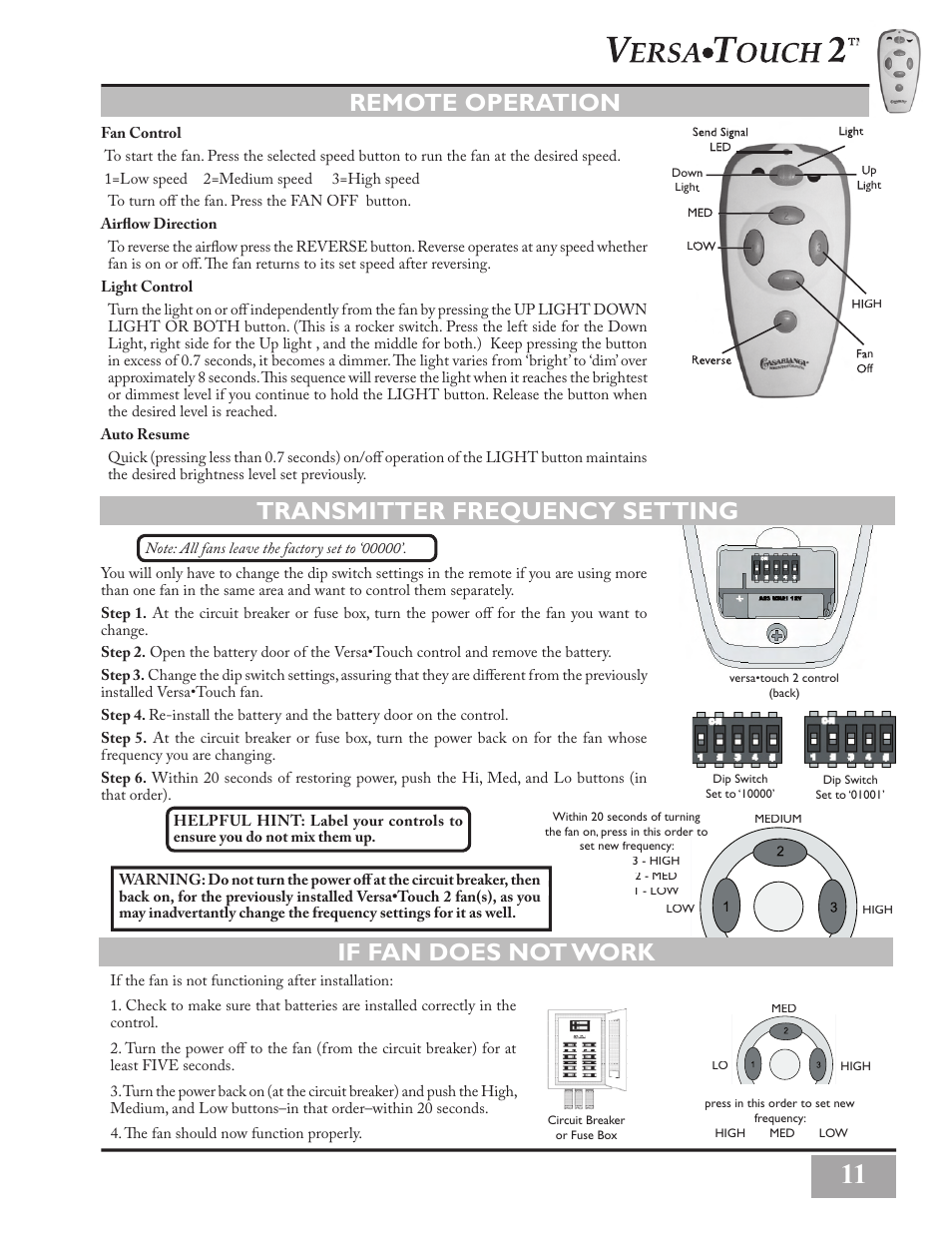 Casablanca Fan Company Casablanca Seacoast' Ceiling Fan C3U72M User Manual | Page 11 / 16