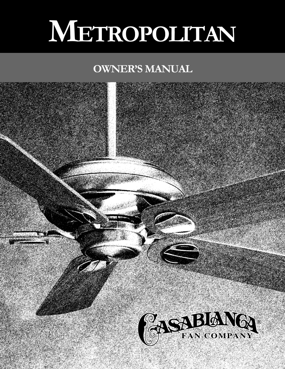 Casablanca Metropolitan User Manual | 18 pages