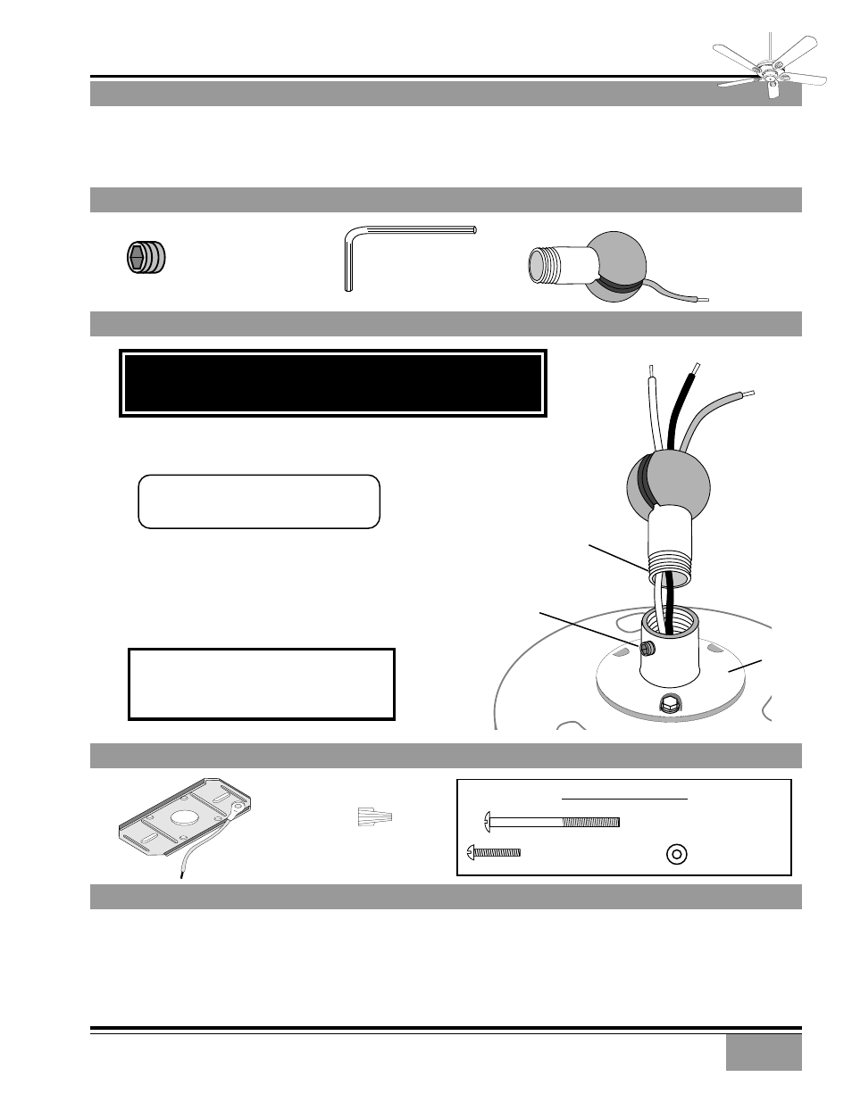 Installation instructions, Fan preparation, Ceiling hardware | Getting started - continued, Etropolitan, Fan preparation getting started - continued, Perma•lock™ hardware | Casablanca Metropolitan User Manual | Page 4 / 18