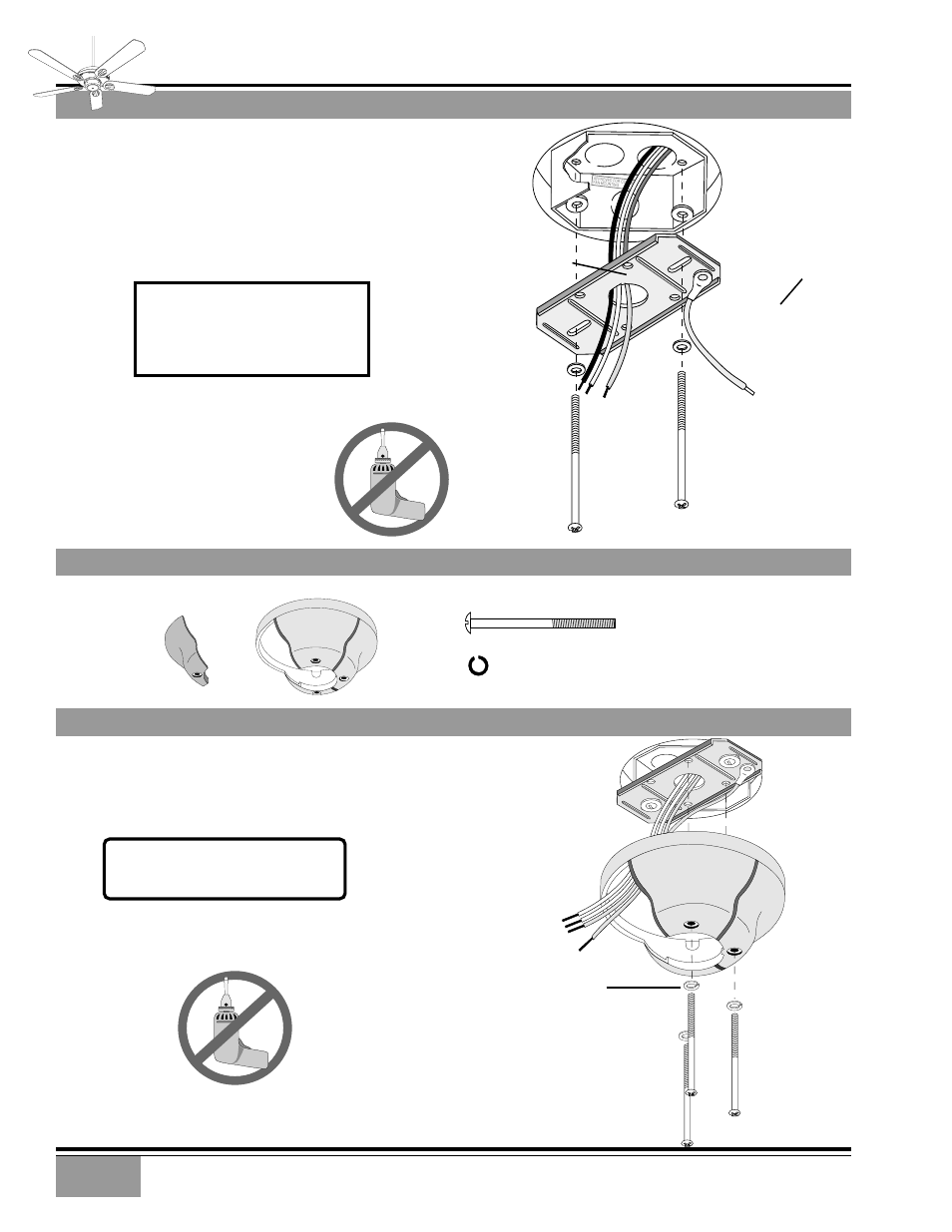 Crossbar mounting bracket installation, Canopy hardware, Canopy installation | Etropolitan | Casablanca Metropolitan User Manual | Page 5 / 18