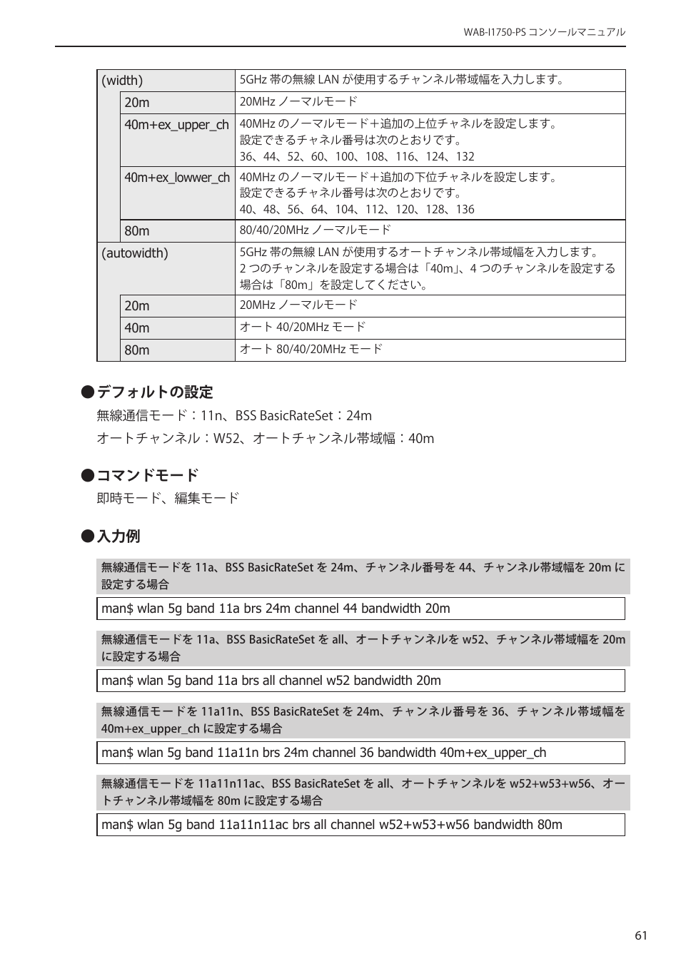 Elecom WAB-I1750-PS 4.コンソール・マニュアル User Manual | Page 61 / 102
