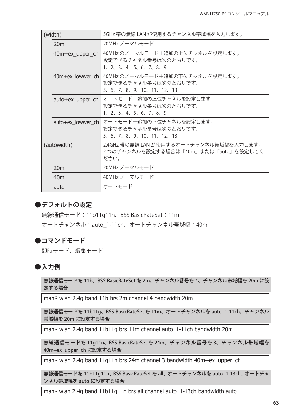 Elecom WAB-I1750-PS 4.コンソール・マニュアル User Manual | Page 63 / 102