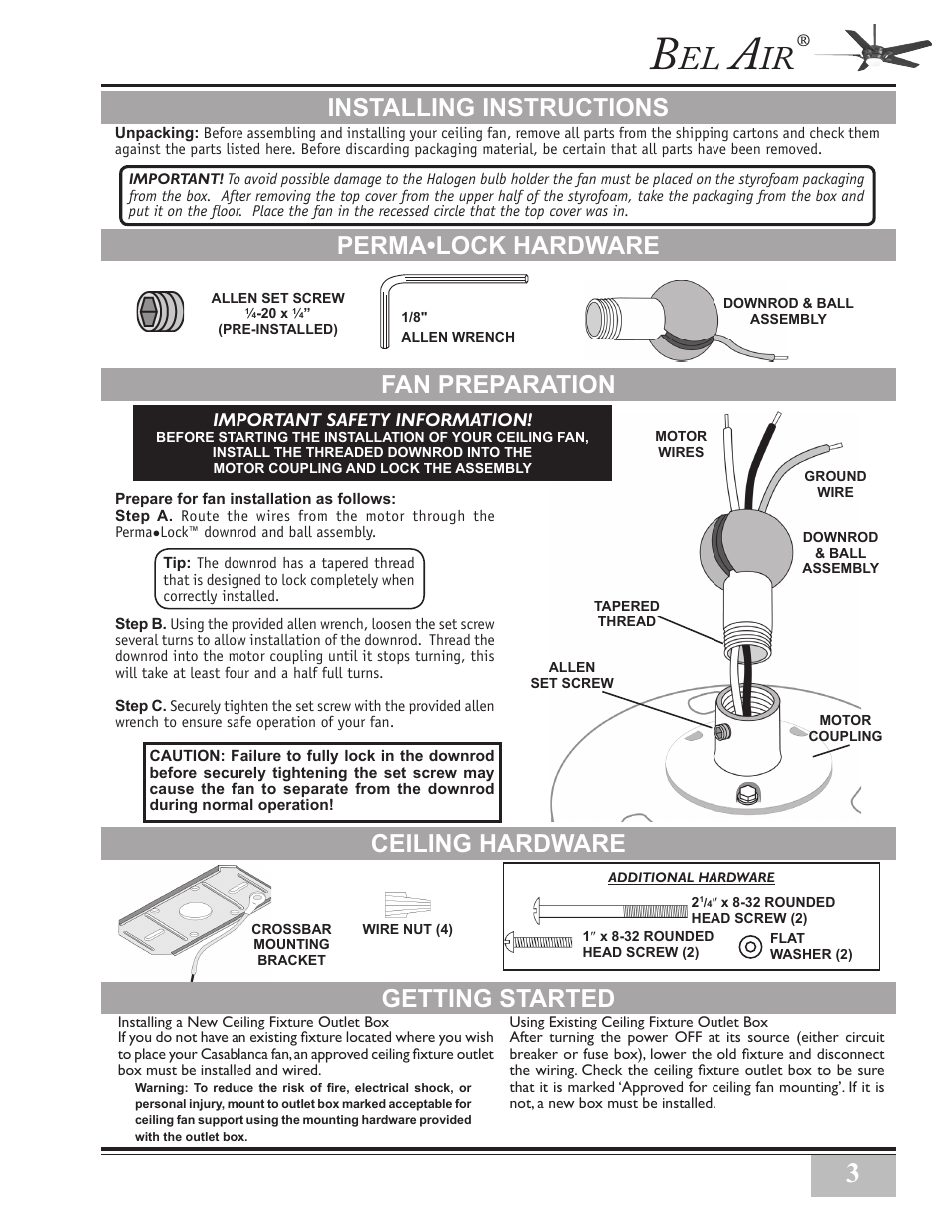 Casablanca Fan Company Inteli-Touch 3 PN User Manual | Page 3 / 17