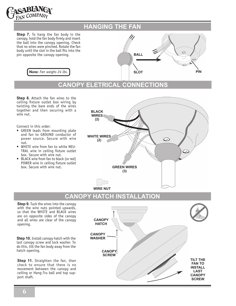 Casablanca Fan Company Inteli-Touch 3 PN User Manual | Page 6 / 17
