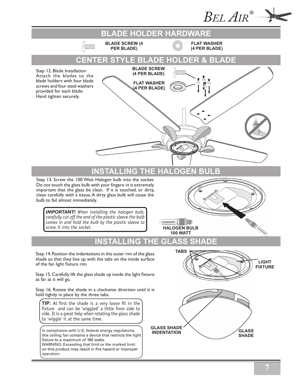 Casablanca Fan Company Inteli-Touch 3 PN User Manual | Page 7 / 17