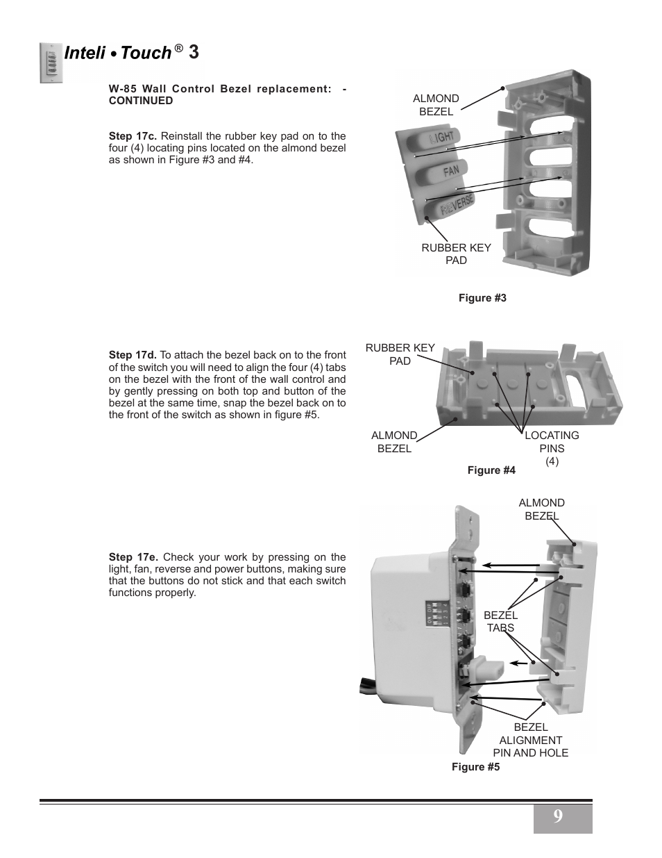 Casablanca Fan Company Inteli-Touch 3 PN User Manual | Page 9 / 17