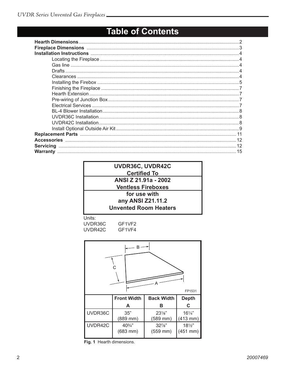 CFM Corporation UVDR42C User Manual | Page 2 / 16