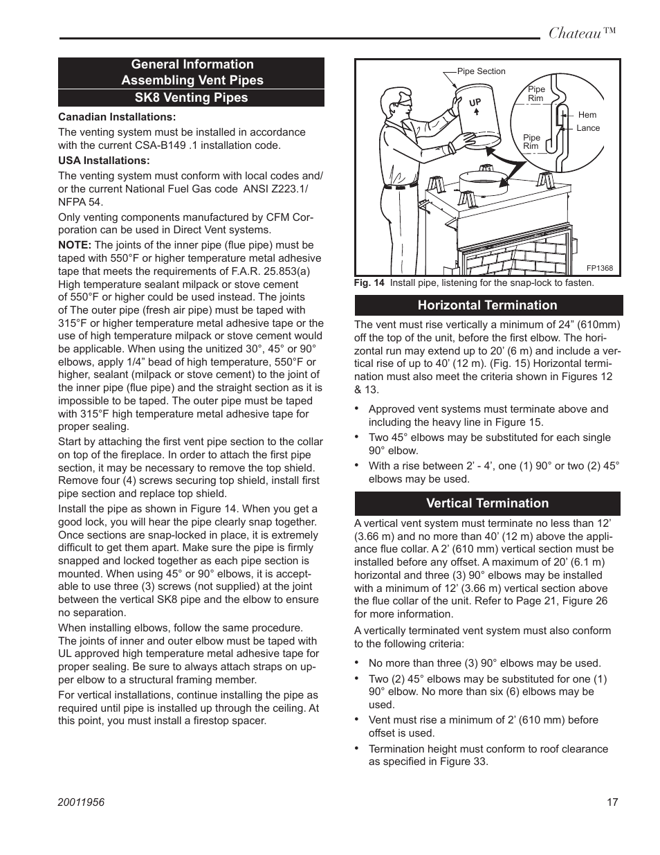 Chateau | CFM Corporation DVT38IN User Manual | Page 17 / 48