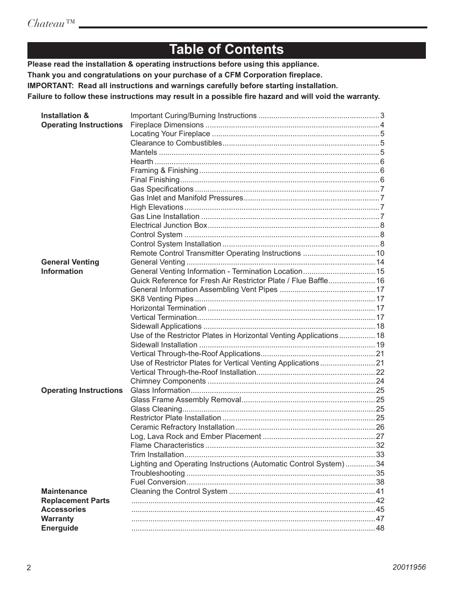 CFM Corporation DVT38IN User Manual | Page 2 / 48