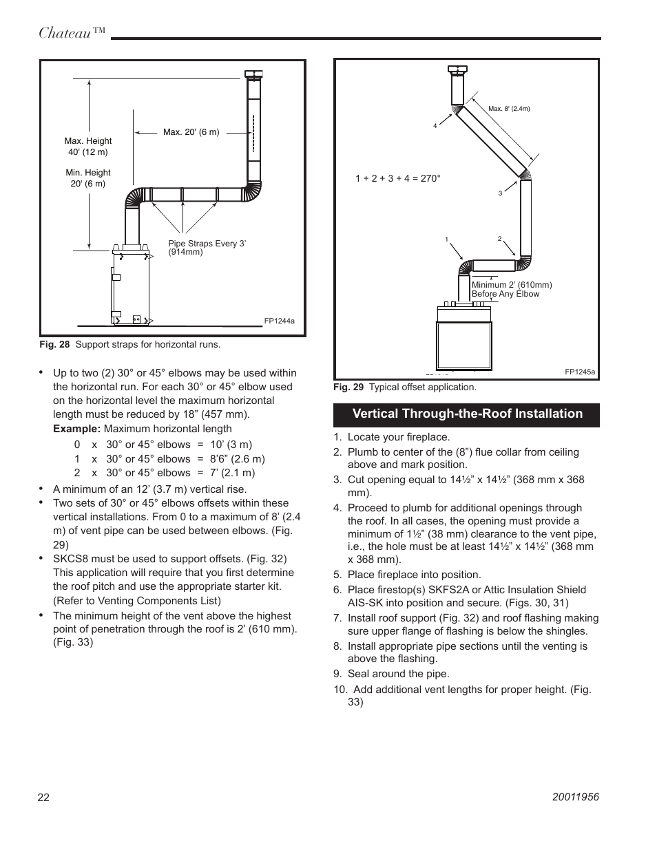 Chateau, Vertical through-the-roof installation | CFM Corporation DVT38IN User Manual | Page 22 / 48