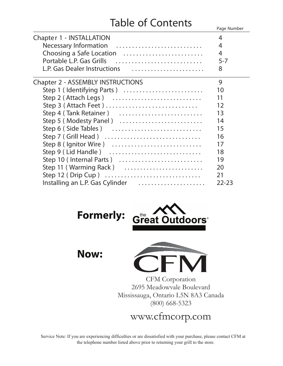 CFM Corporation A053041 User Manual | Page 2 / 27