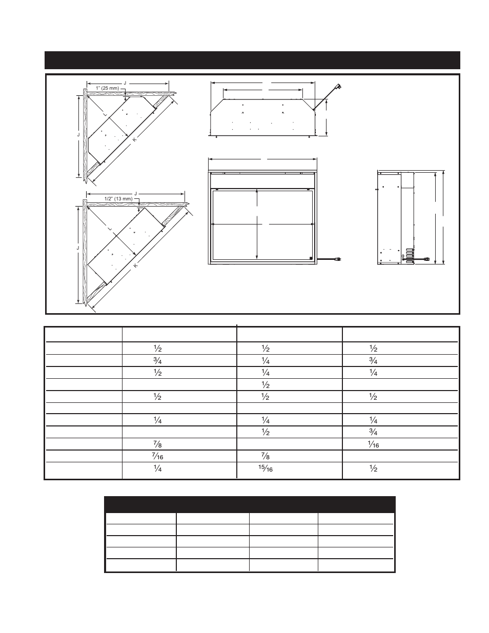 Fireplace dimensions | CFM Corporation HEF26 User Manual | Page 5 / 16