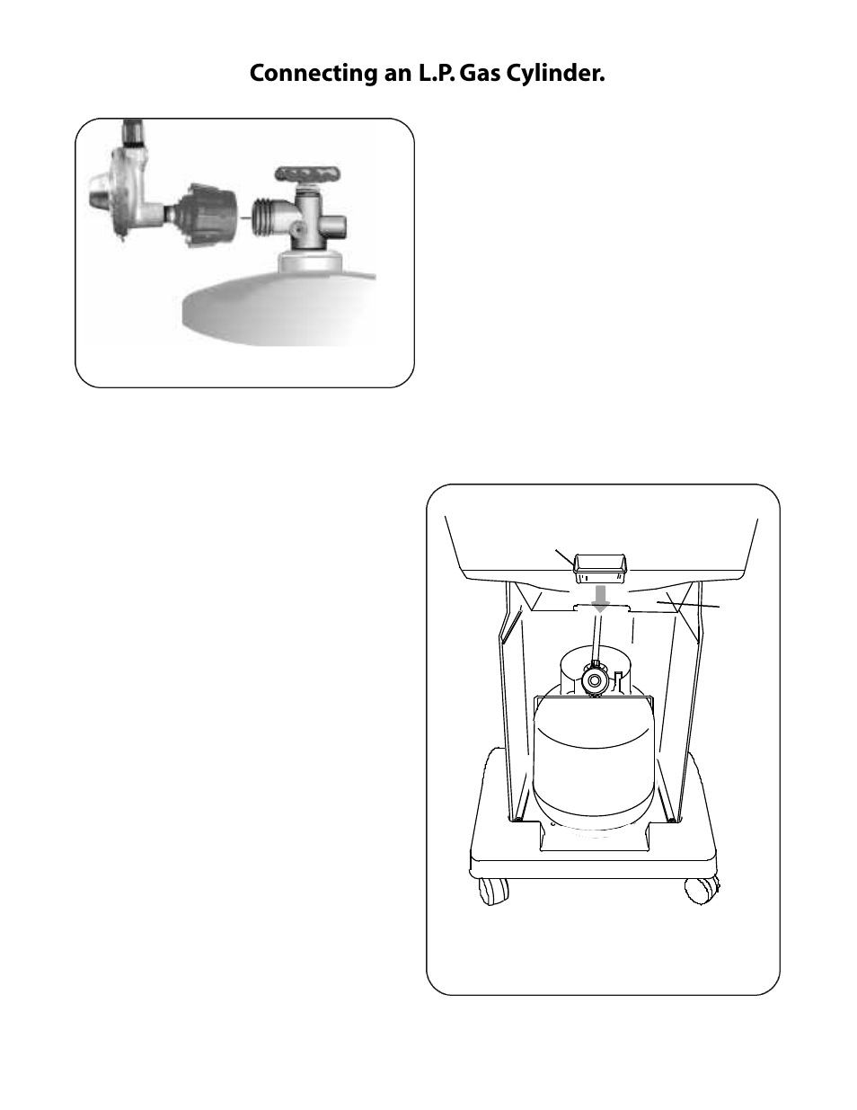 Connecting an l.p. gas cylinder | CFM Corporation 7000 User Manual | Page 20 / 29