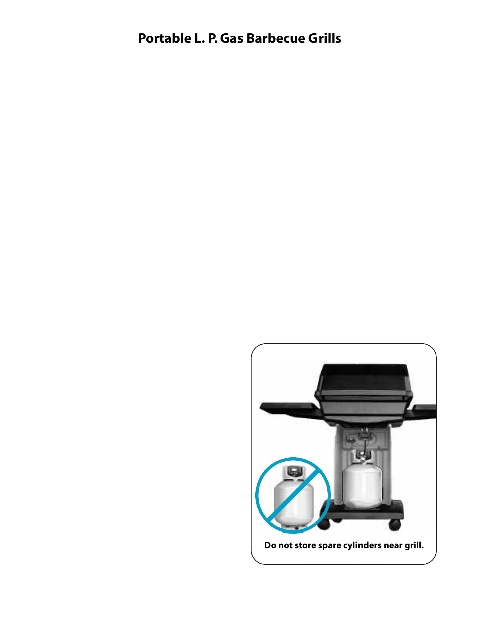 Portable l. p. gas barbecue grills | CFM Corporation 7000 User Manual | Page 6 / 29