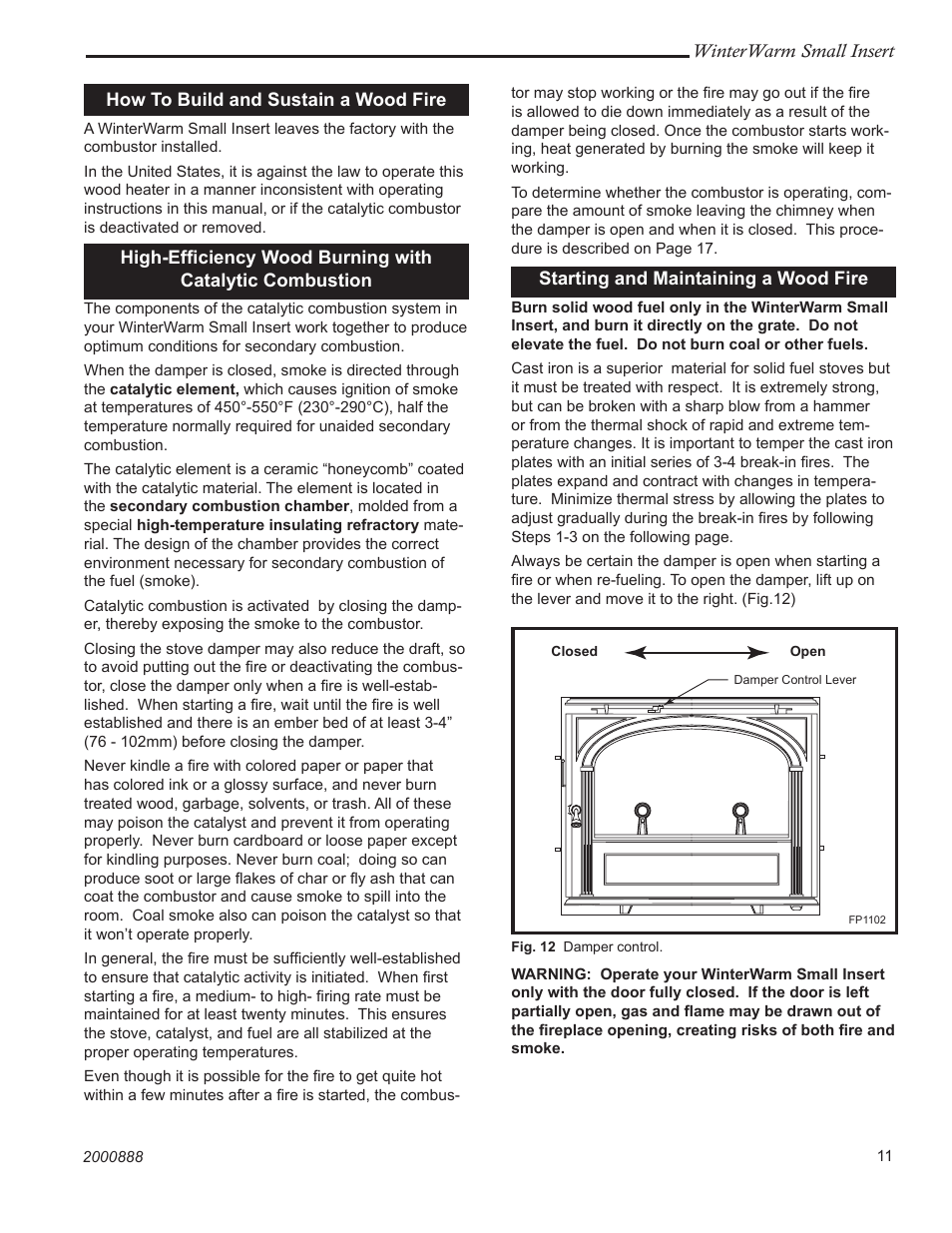 CFM Corporation Winter Warm - Small Insert User Manual | Page 11 / 24