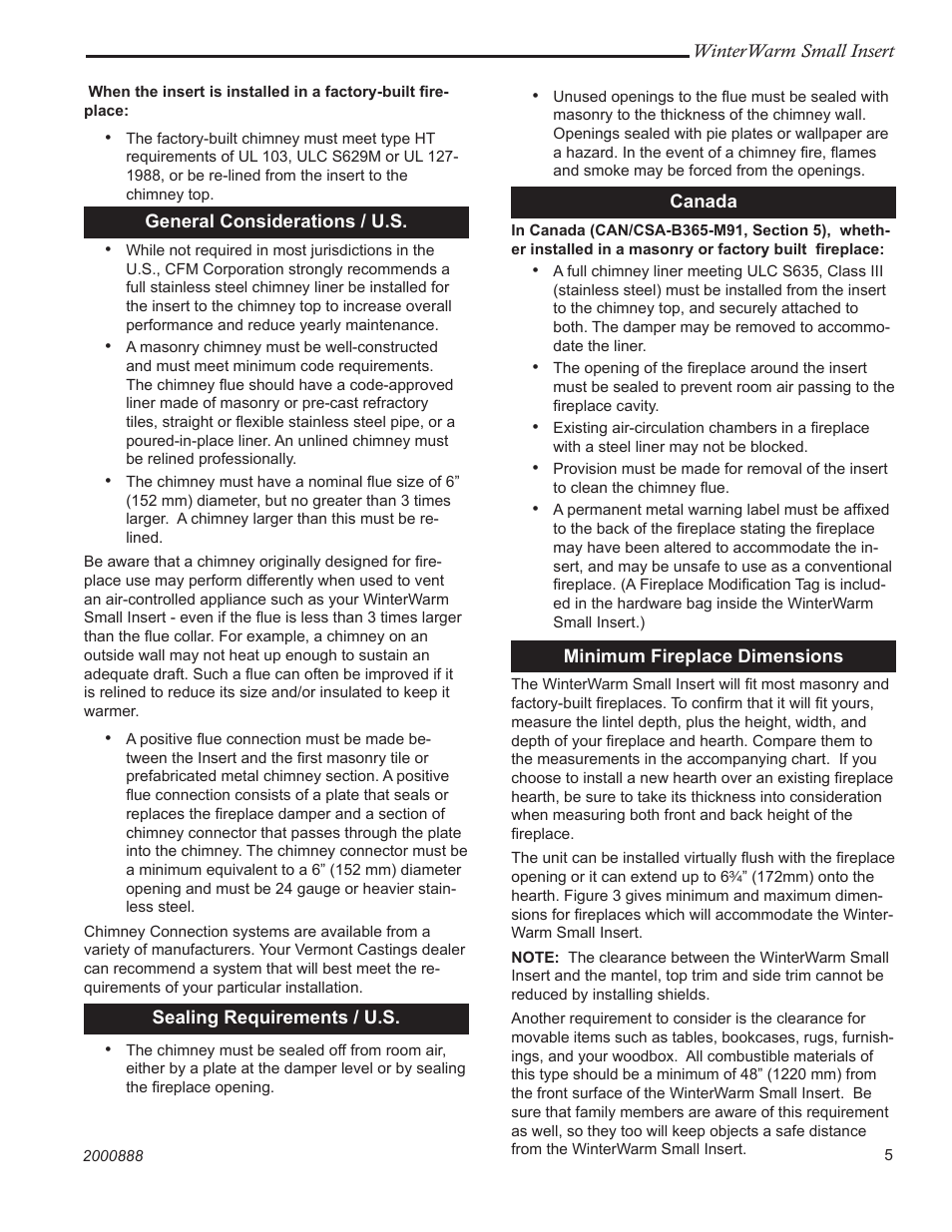 CFM Corporation Winter Warm - Small Insert User Manual | Page 5 / 24