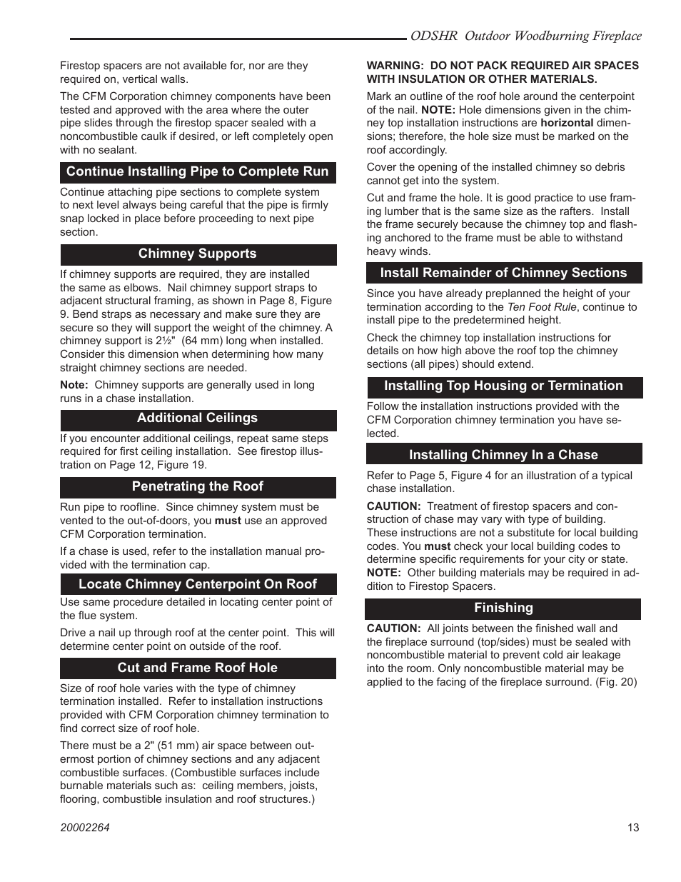 CFM Corporation ODSHR42 User Manual | Page 13 / 24