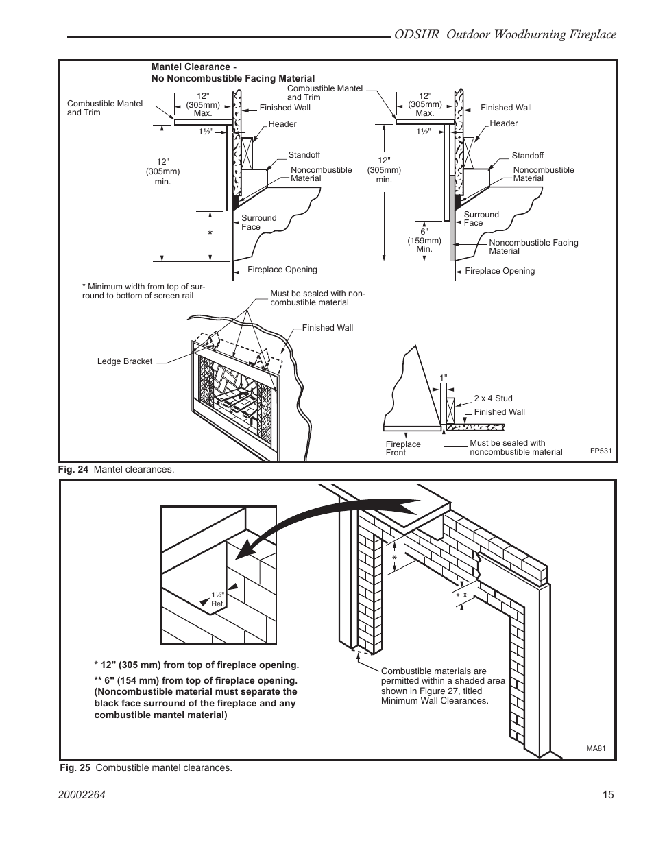 Odshr outdoor woodburning fireplace | CFM Corporation ODSHR42 User Manual | Page 15 / 24