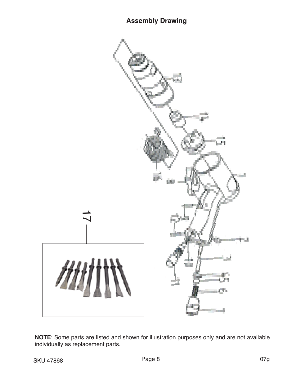 Harbor Freight Tools Model 47868 User Manual | Page 8 / 9