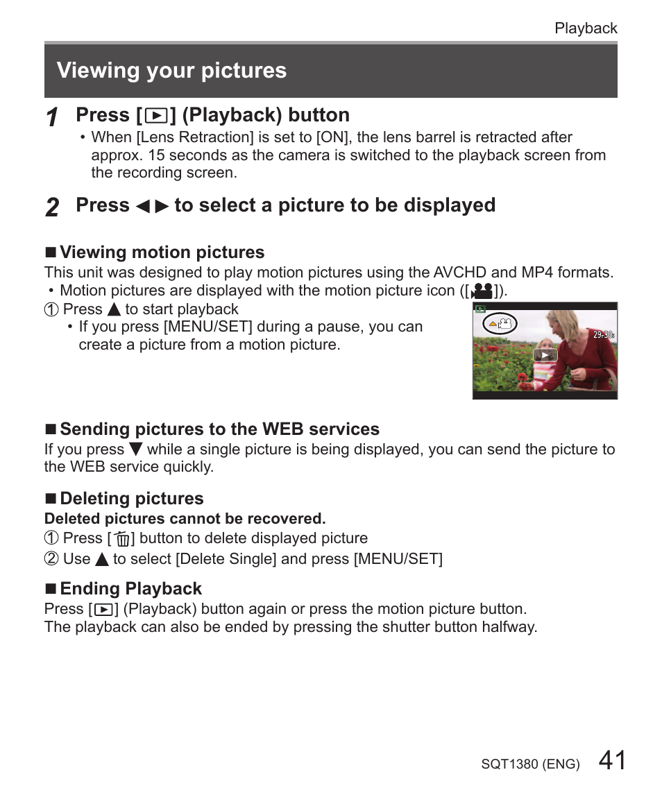 Viewing your pictures | Panasonic Lumix DMC-LX10K User Manual | Page 41 / 72