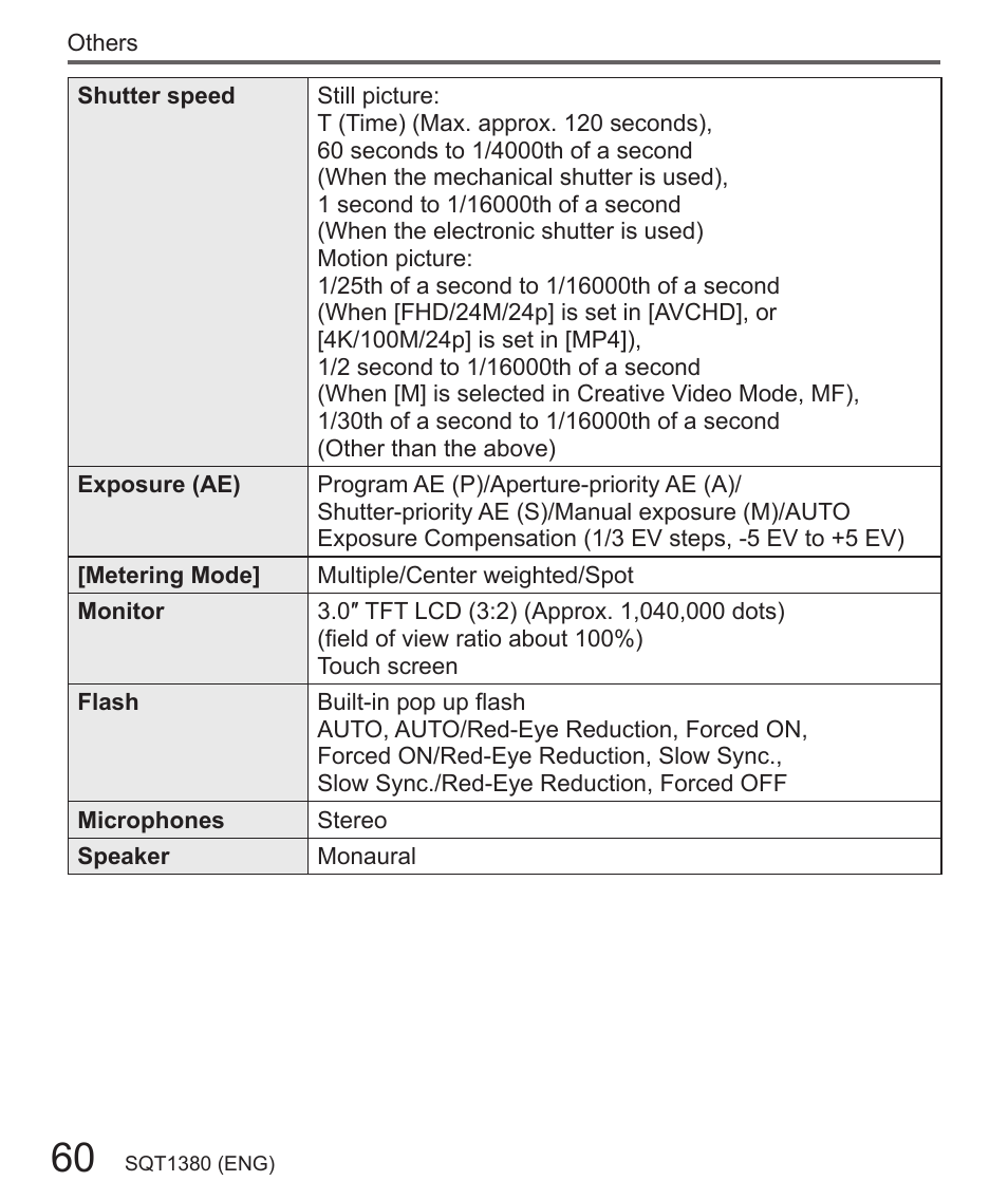 Panasonic Lumix DMC-LX10K User Manual | Page 60 / 72
