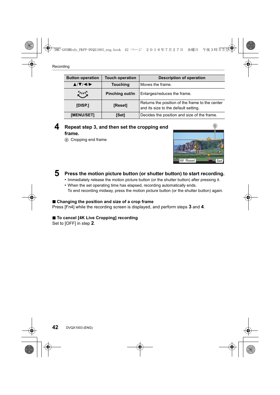Panasonic Lumix DMC-G85M User Manual | Page 42 / 80