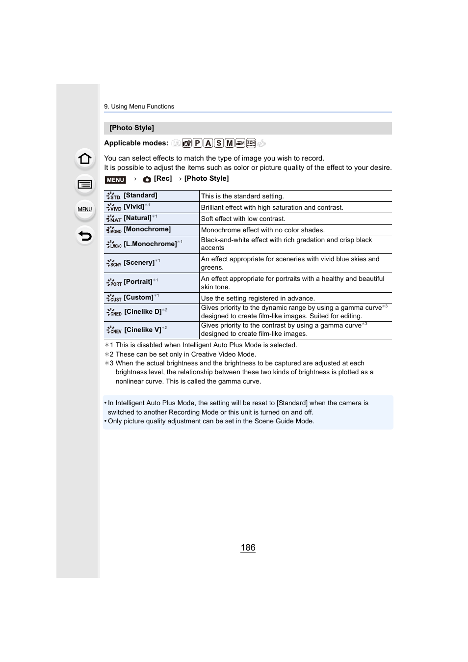 P186, P186) | Panasonic Lumix DMC-G85M User Manual | Page 186 / 338