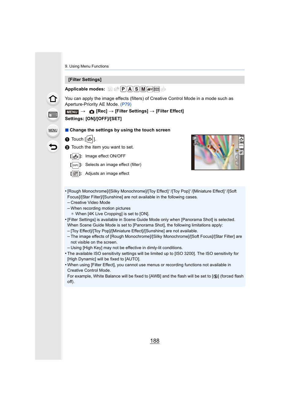 P188, P188) | Panasonic Lumix DMC-G85M User Manual | Page 188 / 338