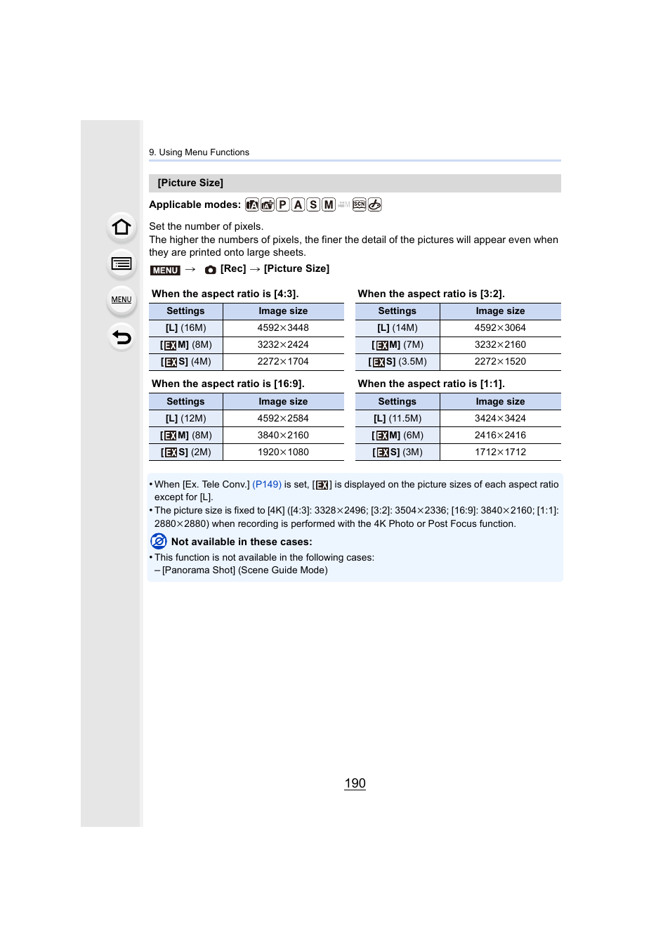 P190, P190) | Panasonic Lumix DMC-G85M User Manual | Page 190 / 338