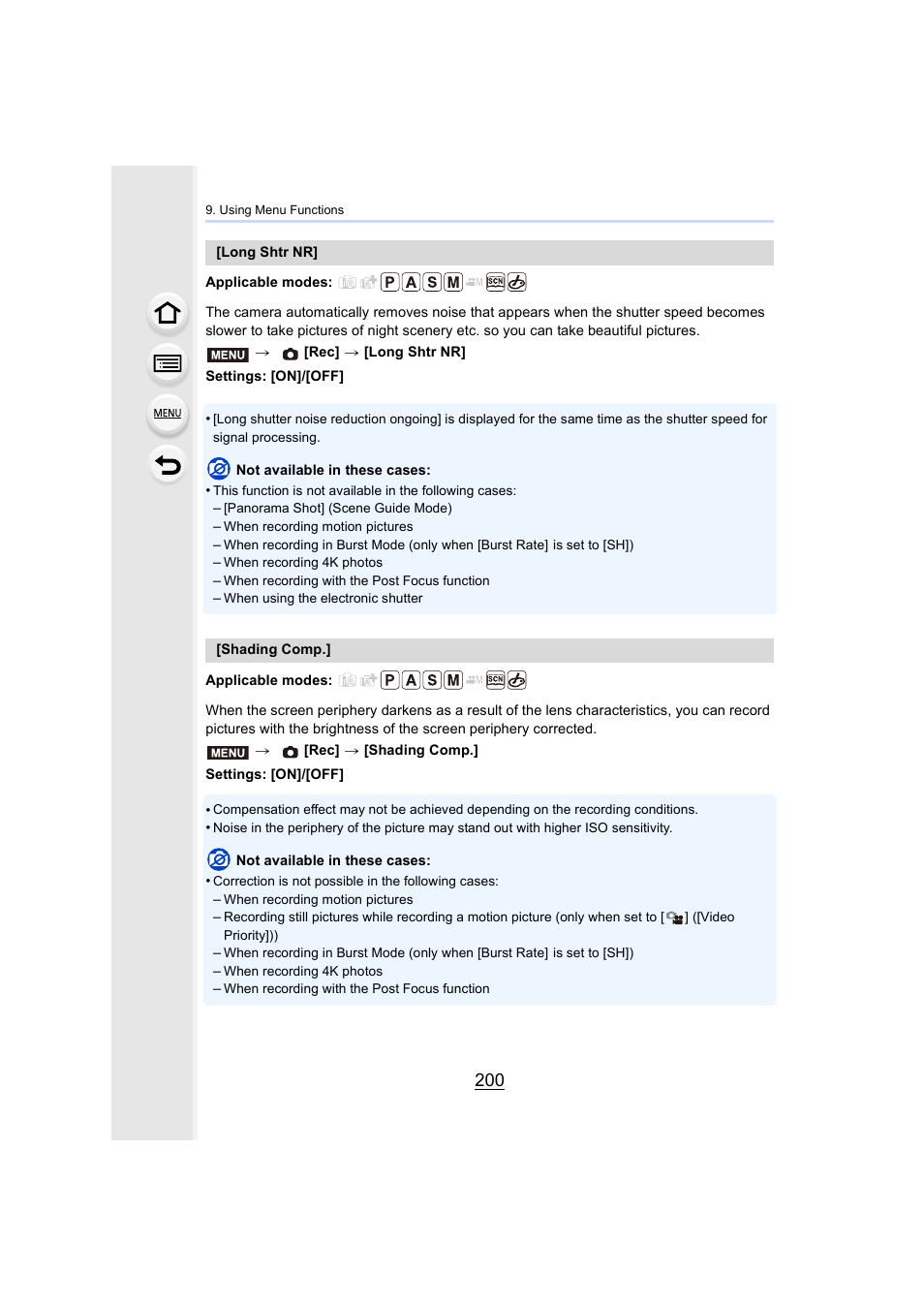 P200, P200) | Panasonic Lumix DMC-G85M User Manual | Page 200 / 338