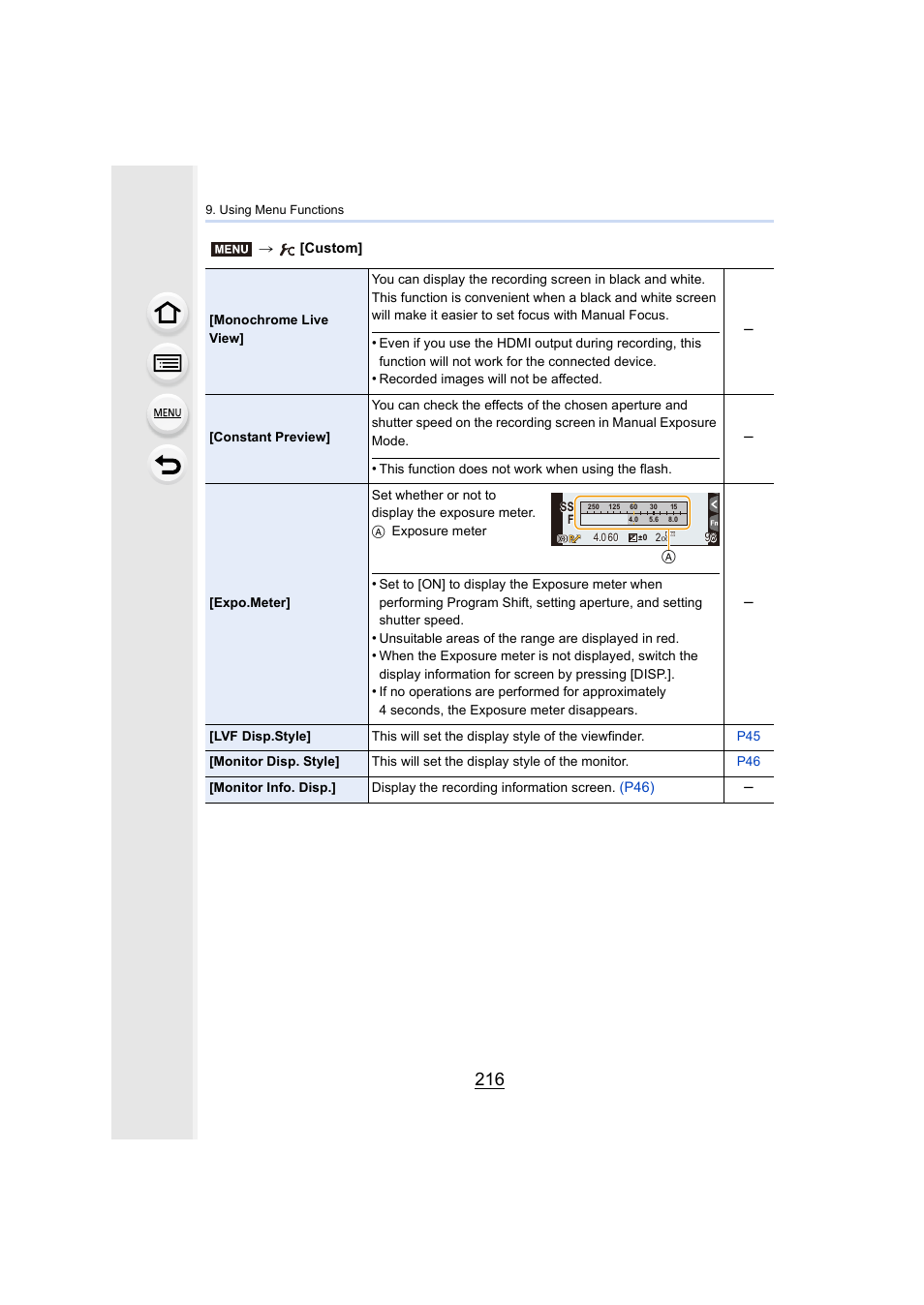 P216, P216) | Panasonic Lumix DMC-G85M User Manual | Page 216 / 338