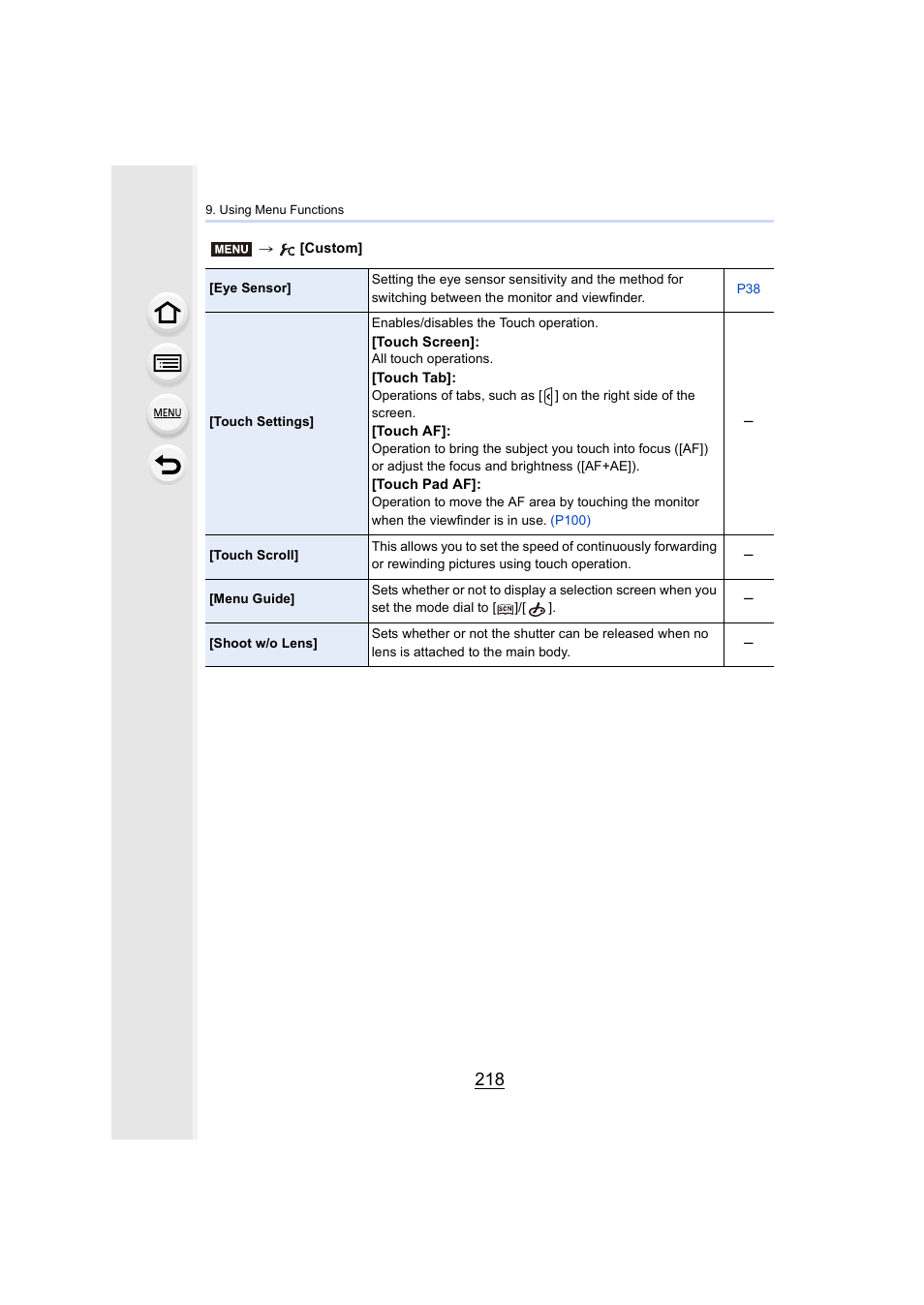 P218) | Panasonic Lumix DMC-G85M User Manual | Page 218 / 338