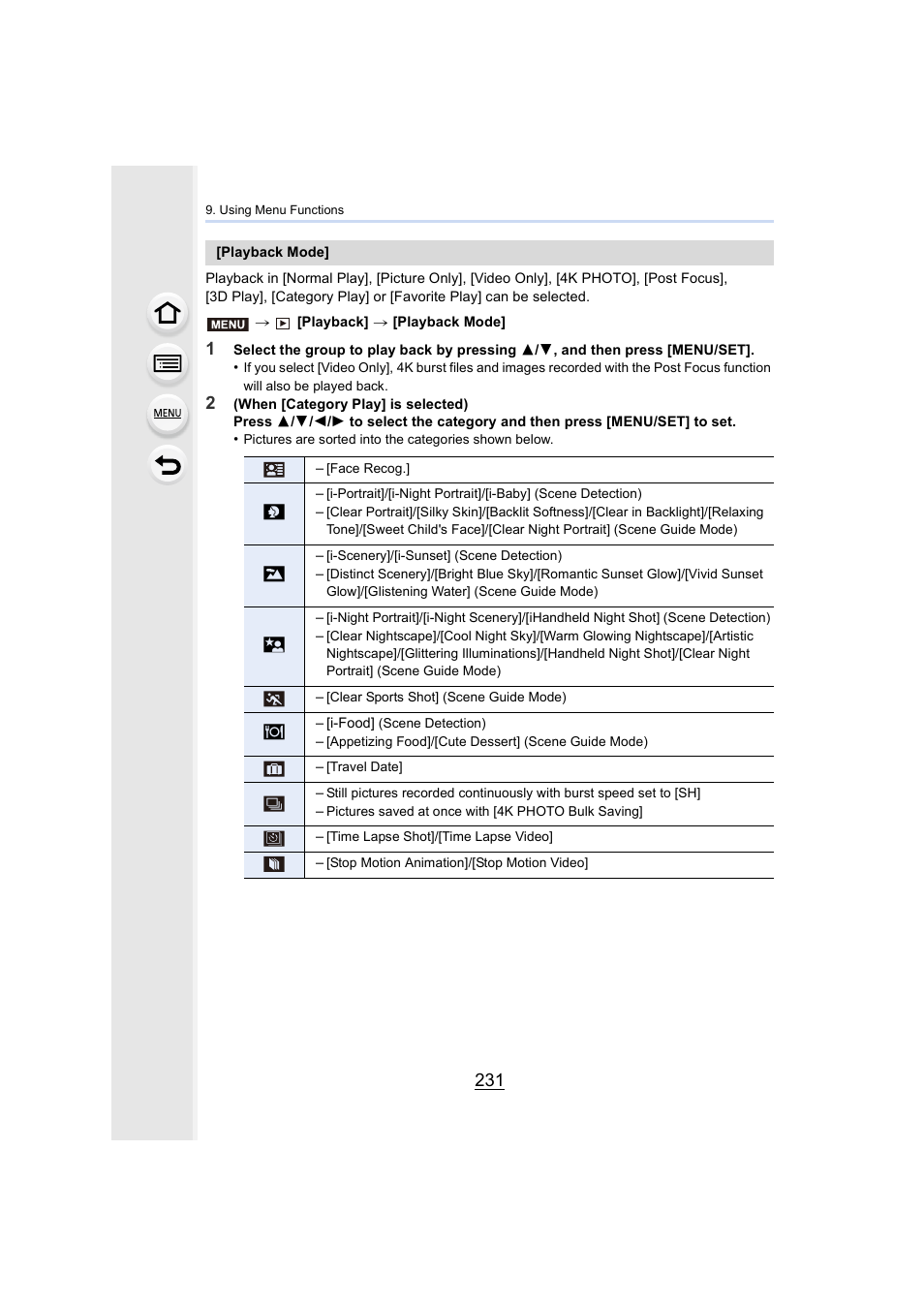 P231), P231 | Panasonic Lumix DMC-G85M User Manual | Page 231 / 338