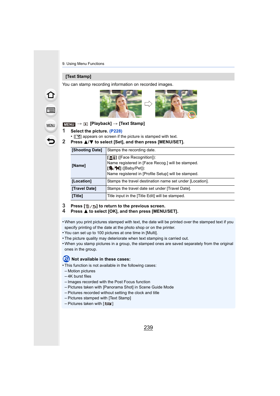 P239, P239) | Panasonic Lumix DMC-G85M User Manual | Page 239 / 338