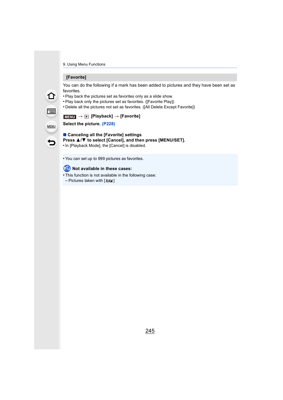 P245, P245) | Panasonic Lumix DMC-G85M User Manual | Page 245 / 338