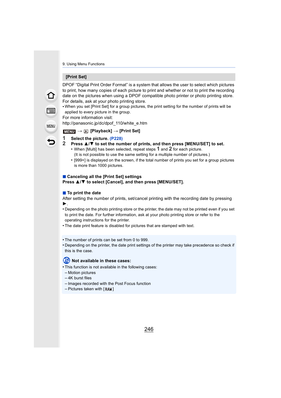 P246, P246) | Panasonic Lumix DMC-G85M User Manual | Page 246 / 338