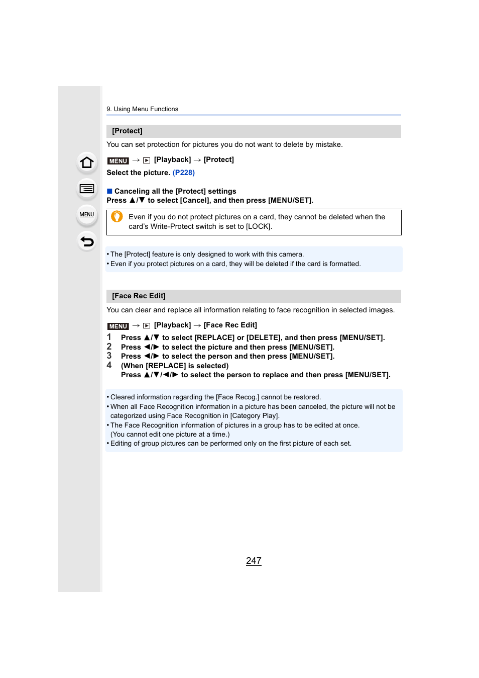 P247, P247) | Panasonic Lumix DMC-G85M User Manual | Page 247 / 338