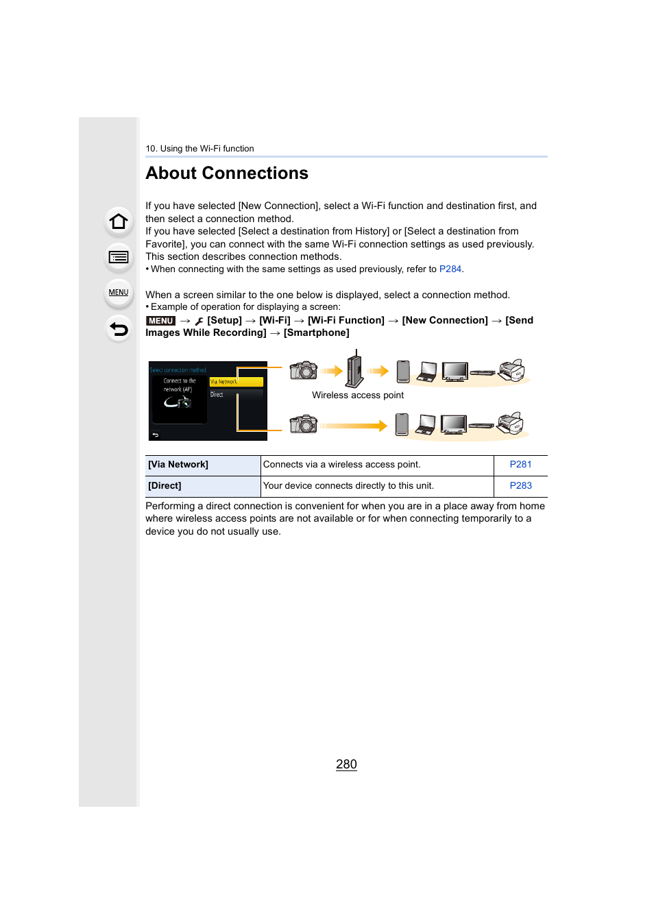 About connections, P280) | Panasonic Lumix DMC-G85M User Manual | Page 280 / 338