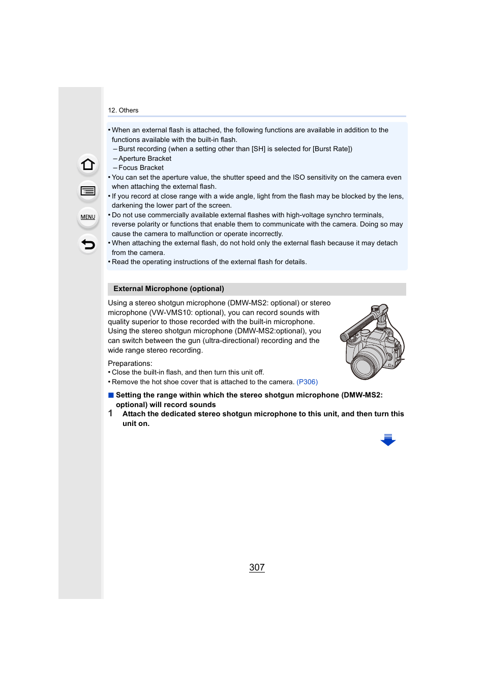 Mic] socket, P307) | Panasonic Lumix DMC-G85M User Manual | Page 307 / 338