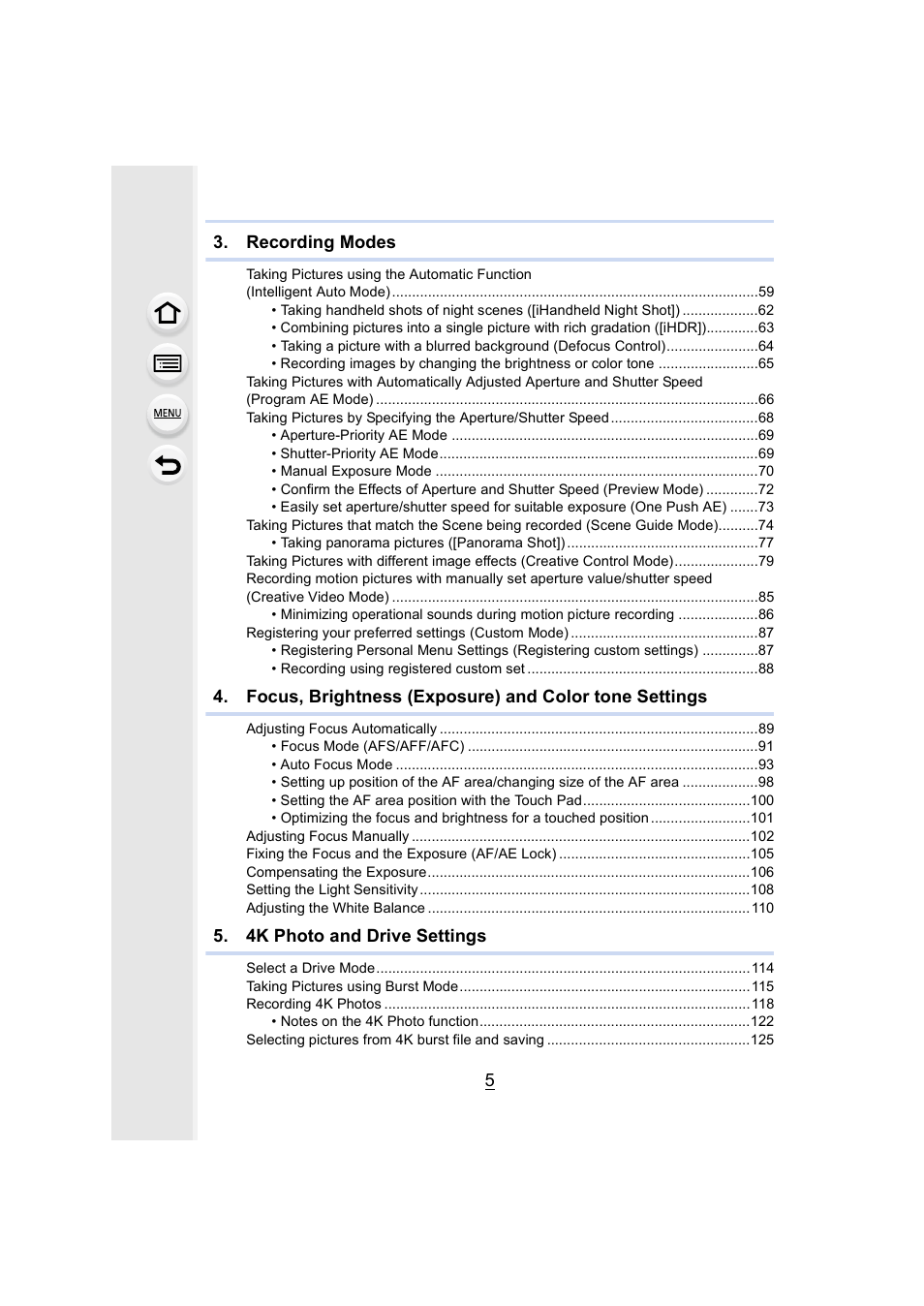 Panasonic Lumix DMC-G85M User Manual | Page 5 / 338