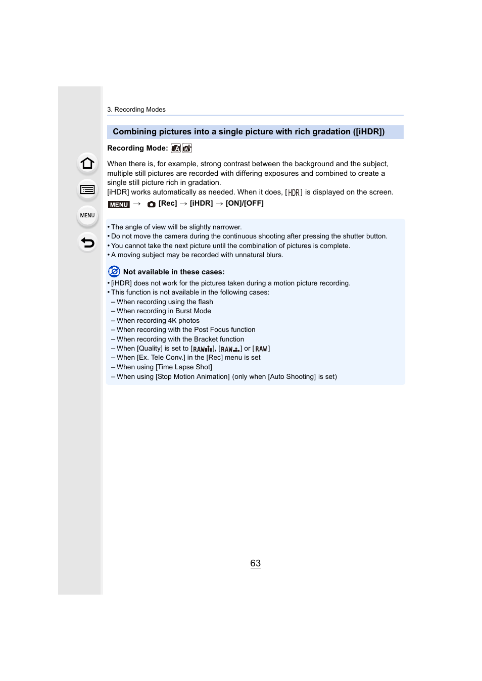 Panasonic Lumix DMC-G85M User Manual | Page 63 / 338